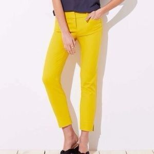 LOFT Marisa pants in yellow size 2